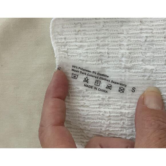 Shenhe White Textured Halter Bikini 3-Piece Set with Cover Up - Picture 10 of 10